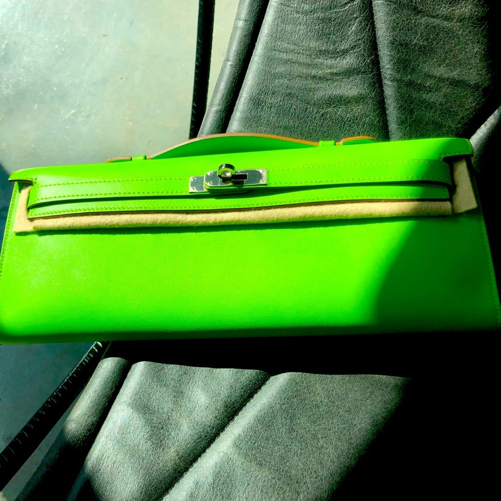 SOLD-Hermes Kelly cut Granny Apple